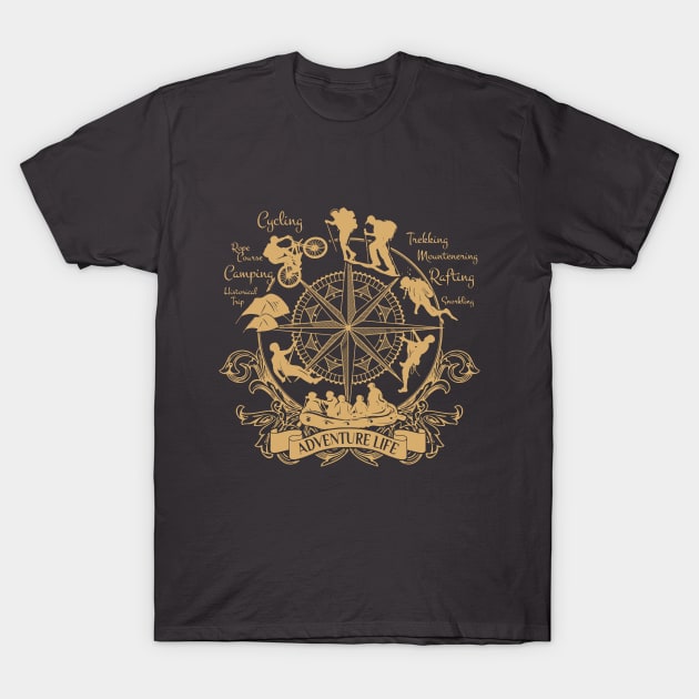 Adventure life T-Shirt by Skidipap